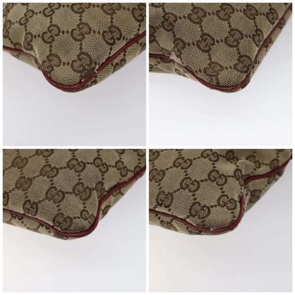 GUCCI GG Canvas Shoulder Bag Beige Silver 113013 Auth bs24171 - Picture 14 of 16